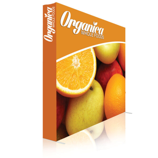 8 Ft. Ready Pop Fabric Display - 8'H Medium Straight Single-Sided Graphic Package (With Endcaps)