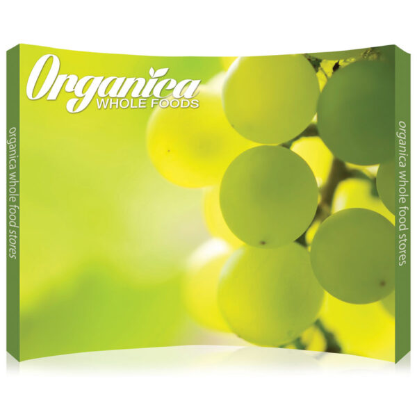 10 Ft. Ready Pop Fabric Display - 8'H Large Curved Single-Sided Graphic Package (With Endcaps)