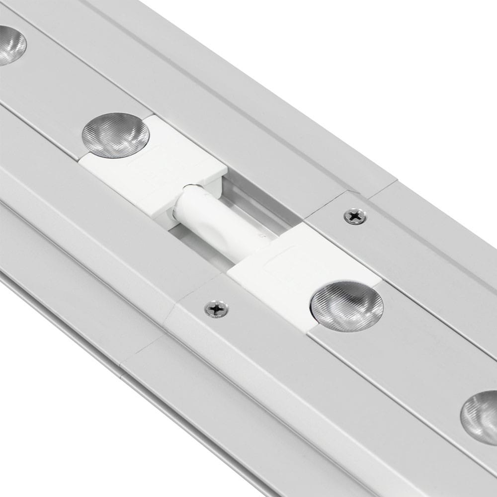 LED light strip inside backlit lightbox frame with tool-free profile connector