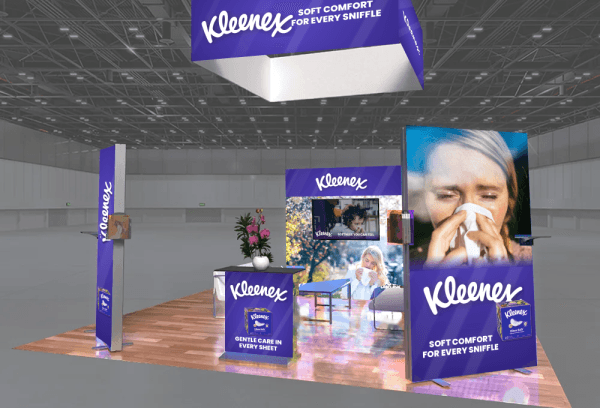 FabX Bright 2020-6 20x20 backlit trade show display